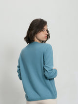 Oversize island blue cashmere sweater