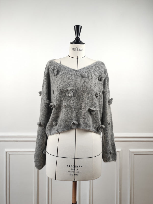 Sweater hand-knitted cashmere wool