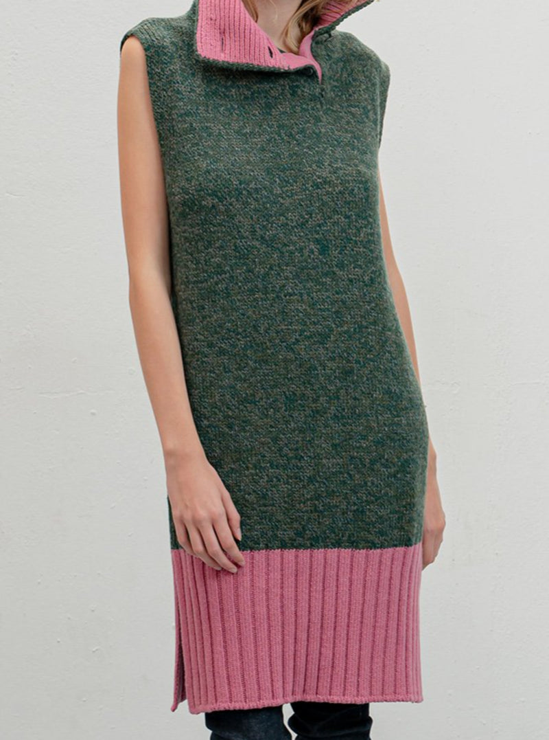 VITOS 1925 chunky sweater dress in regenerated cashmere
